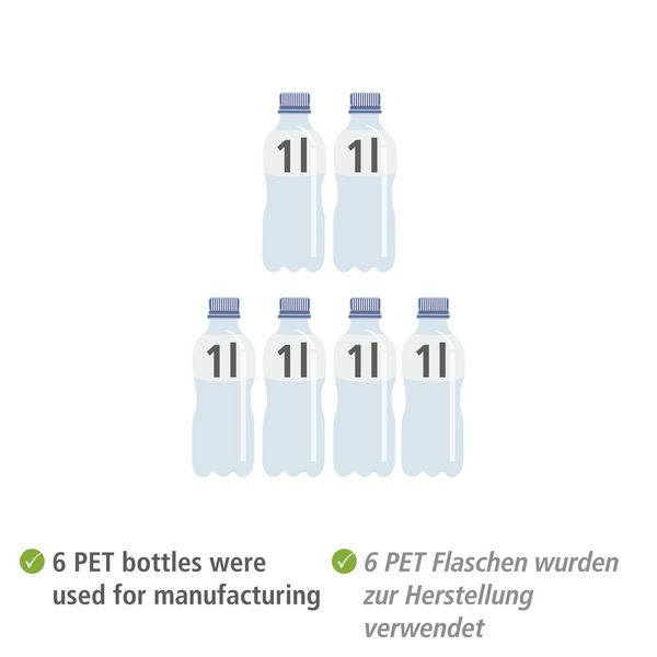 Produktbild: Regal mit 3 Etagen Mod. Ecori,  Bambus, recyceltes Polyester