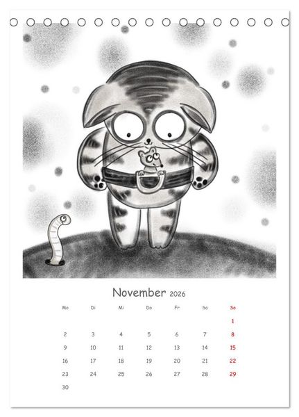 Produktbild: LEOPOLD DER DRITTE - Ein unglaublich liebenswerter Kater (Tischkalender 2026 DIN A5 hoch), CALVENDO Monatskalender