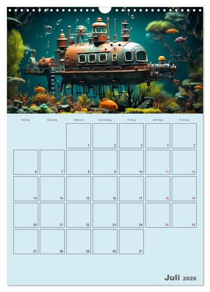 Produktbild: Schiffe, Fische und Piraten (Wandkalender 2026 DIN A3 hoch), CALVENDO Monatskalender