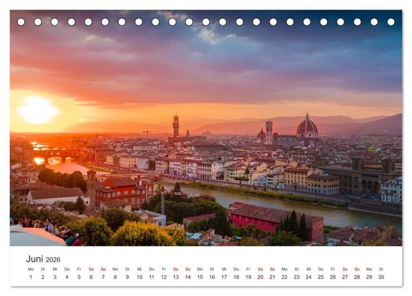 Produktbild: Florenz - Die Hauptstadt der Toskana. (Tischkalender 2026 DIN A5 quer), CALVENDO Monatskalender
