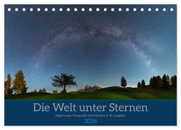 Produktbild: Welt unter Sternen (Tischkalender 2026 DIN A5 quer), CALVENDO Monatskalender