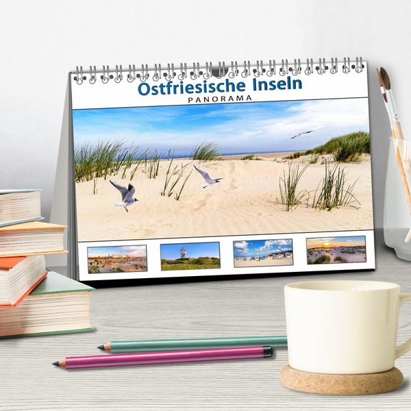Produktbild: PANORAMA - Ostfriesische Inseln (Tischkalender 2026 DIN A5 quer), CALVENDO Monatskalender