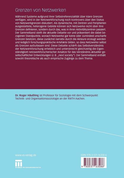 Produktbild: Grenzen von Netzwerken