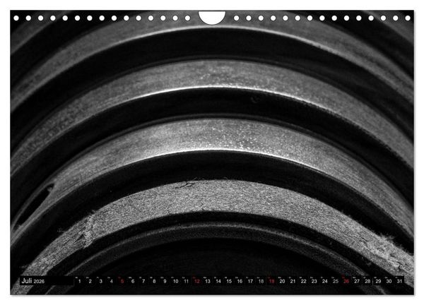 Produktbild: Industrie&auml;sthetik in Schwarz-Weiss (Wandkalender 2026 DIN A4 quer), CALVENDO Monatskalender