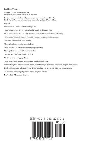 Produktbild: Texas Tax Lien and Deed Investing Book Buying Real Estate Investment Property for Beginners