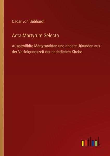 Produktbild: Acta Martyrum Selecta