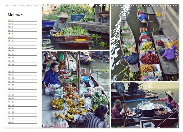 Produktbild: Das bunte Leben in Thailand (Wandkalender 2027 DIN A2 quer), CALVENDO Monatskalender