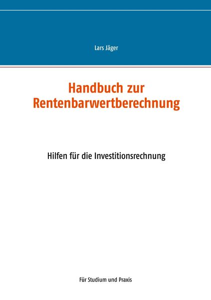 Produktbild: Handbuch zur Rentenbarwertberechnung