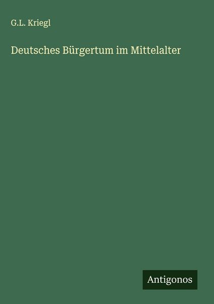 Produktbild: Deutsches B&uuml;rgertum im Mittelalter