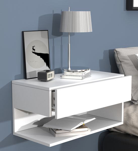 Produktbild: Wandschublade Wand H&auml;nge Nachttisch Usal XL 60cm