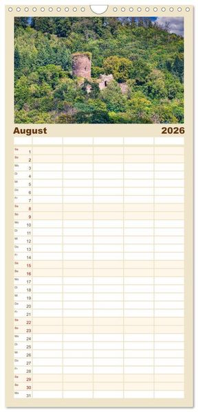 Produktbild: Familienplaner 2026 - Fotospots in Deutschland mit 5 Spalten (Wandkalender, 21 x 45 cm) CALVENDO