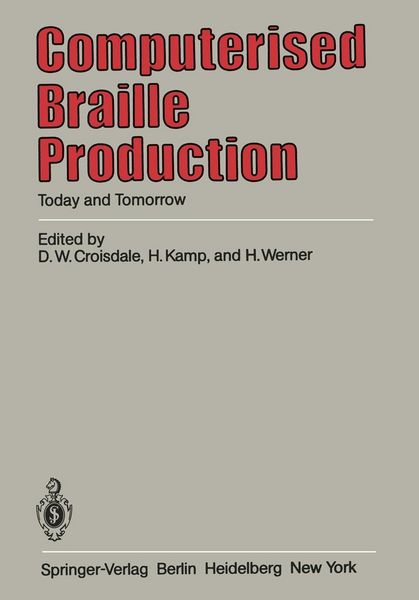 Produktbild: Computerised Braille Production