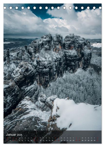 Produktbild: Reise durch die S&auml;chsische Schweiz (Tischkalender 2026 DIN A5 hoch), CALVENDO Monatskalender