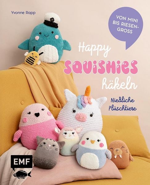 Produktbild: Happy Squishies h&auml;keln - Niedliche Pl&uuml;schtiere f&uuml;r Squishmallow-Fans