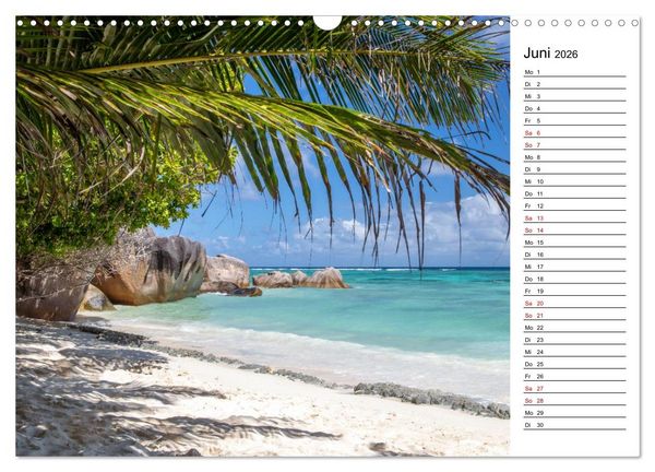 Produktbild: Seychellen: La Digue und Mah&eacute; - zwei Trauminseln (Wandkalender 2026 DIN A3 quer), CALVENDO Monatskalender