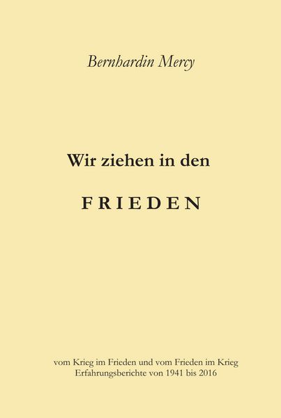 Produktbild: Wir ziehen in den Frieden