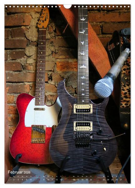 Produktbild: Gitarren backstage (Wandkalender 2026 DIN A3 hoch), CALVENDO Monatskalender