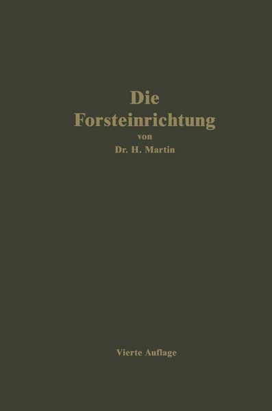Produktbild: Die Forsteinrichtung