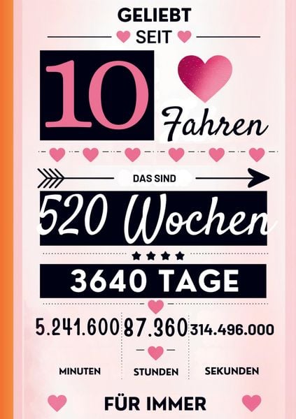Produktbild: Notizbuch f&uuml;r M&auml;dchen 10 Jahre- Geburtstagsgeschenk f&uuml;r 10 j&auml;hrige M&auml;dchen