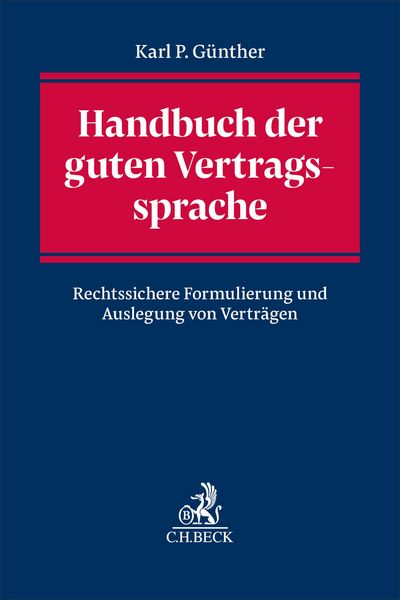 Produktbild: Handbuch der guten Vertragssprache