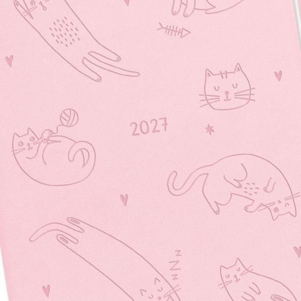 Produktbild: Terminplaner Lederlook 2027 Rosa
