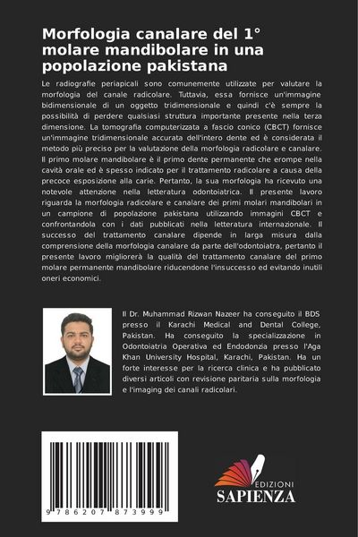 Produktbild: Morfologia canalare del 1&deg; molare mandibolare in una popolazione pakistana