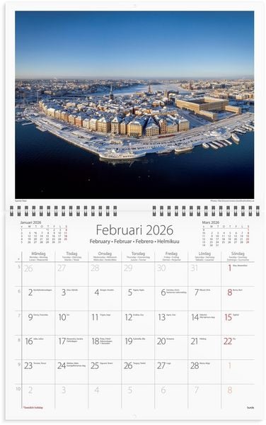 Produktbild: Burde Wandkalender Stockholm 2026