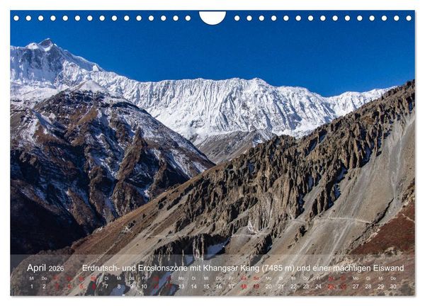 Produktbild: NEPAL - rund um die Annapurna (Wandkalender 2026 DIN A4 quer), CALVENDO Monatskalender