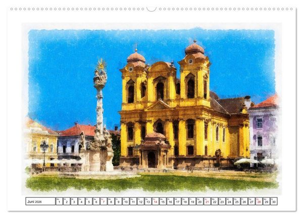 Produktbild: F&uuml;nfzehn Jahrhunderte Kirchenbau (hochwertiger Premium Wandkalender 2026 DIN A2 quer), Kunstdruck in Hochglanz