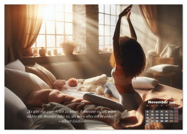 Produktbild: Mit Yoga ins Bett (hochwertiger Premium Wandkalender 2026 DIN A2 quer), Kunstdruck in Hochglanz
