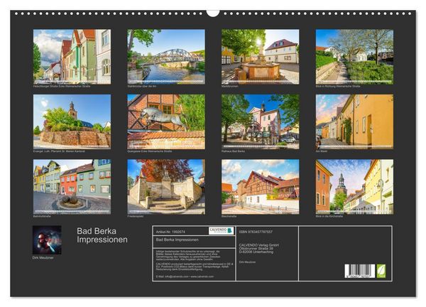Produktbild: Bad Berka Impressionen (Wandkalender 2026 DIN A2 quer), CALVENDO Monatskalender