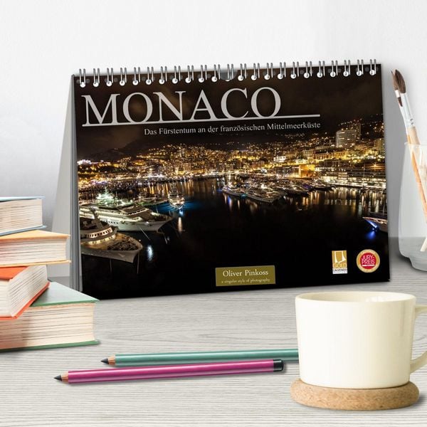 Produktbild: Monaco - Das F&uuml;rstentum an der franz&ouml;sischen Mittelmeerk&uuml;ste (Tischkalender 2026 DIN A5 quer), CALVENDO Monatskalender
