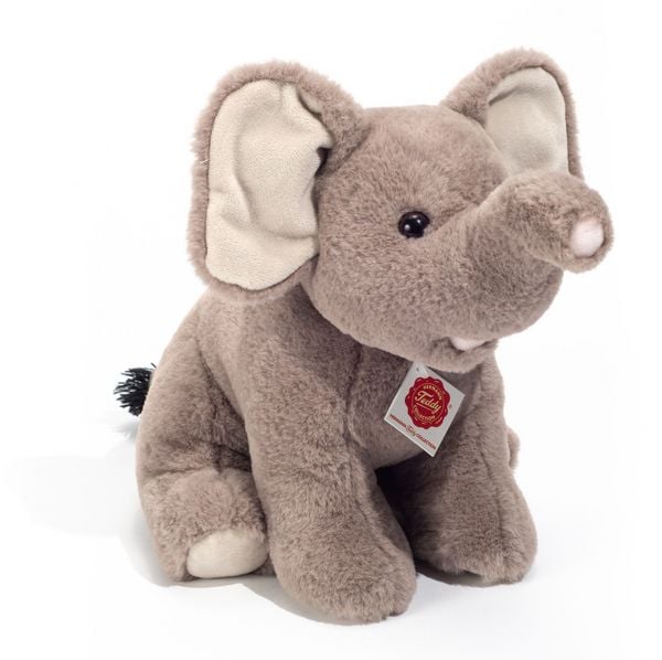 Produktbild: Teddy Hermann 90743 - Elefant sitzend, Stofftier, Pl&uuml;schtier, 25 cm