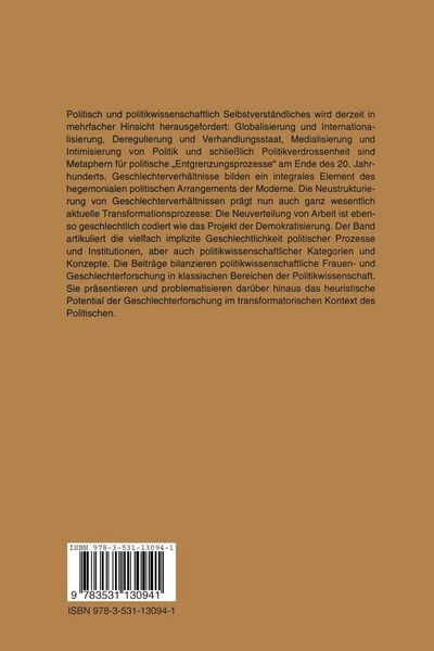 Produktbild: Geschlechterverh&auml;ltnisse im Kontext politischer Transformation