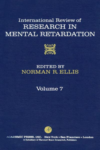 Produktbild: International Review of Research in Mental Retardation