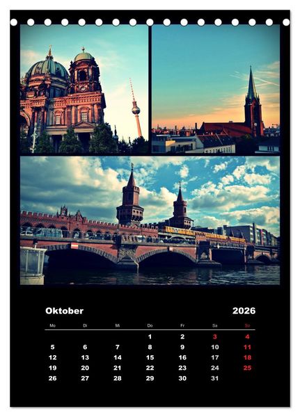 Produktbild: BERLIN / vertikal (Tischkalender 2026 DIN A5 hoch), CALVENDO Monatskalender