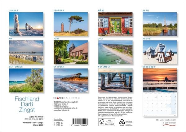 Produktbild: Fischland - Dar&szlig; - Zingst Kalender 2027