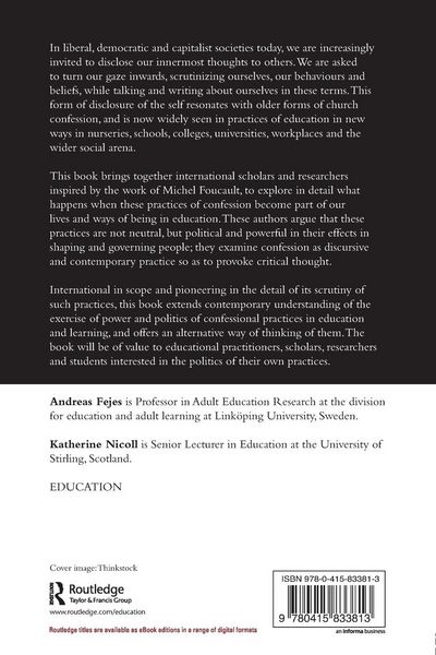 Produktbild: Foucault and a Politics of Confession in Education