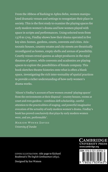 Produktbild: Playing Spaces in Early Women's Drama