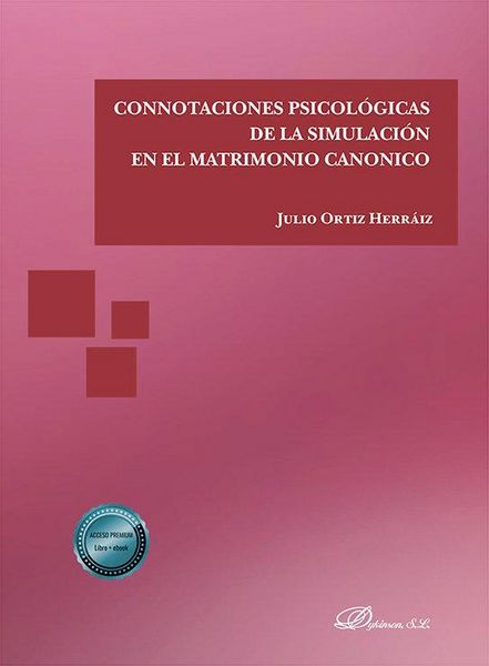 Produktbild: Connotaciones psicol&oacute;gicas de la simulaci&oacute;n en el matrimonio can&oacute;nico