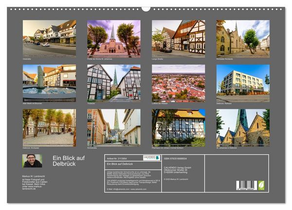 Produktbild: Ein Blick auf Delbr&uuml;ck (Wandkalender 2026 DIN A2 quer), CALVENDO Monatskalender