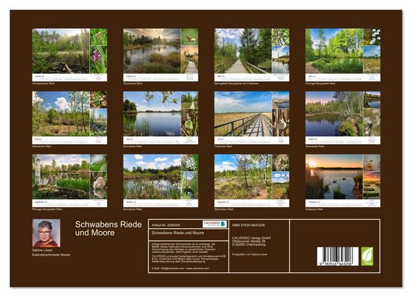 Produktbild: Schwabens Riede und Moore (hochwertiger Premium Wandkalender 2026 DIN A2 quer), Kunstdruck in Hochglanz