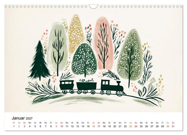 Produktbild: Ein Jahr in sanften Farben (Wandkalender 2027 DIN A3 quer), CALVENDO Monatskalender