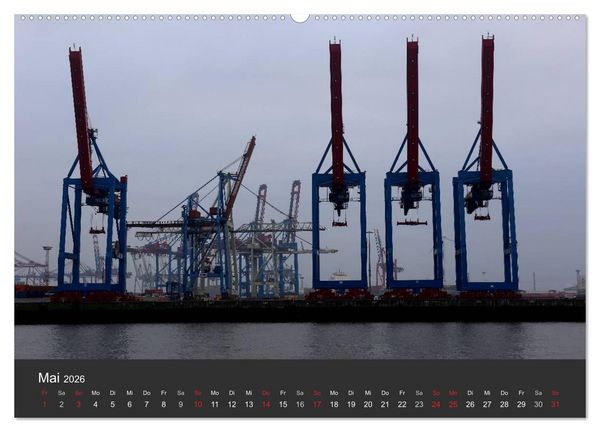 Produktbild: Hafen Hamburg 2026 (Wandkalender 2026 DIN A2 quer), CALVENDO Monatskalender