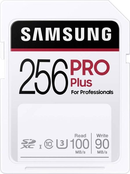 Samsung Pro Plus SDXC-Karte 256GB UHS-I Wasserdicht, stoßsicher