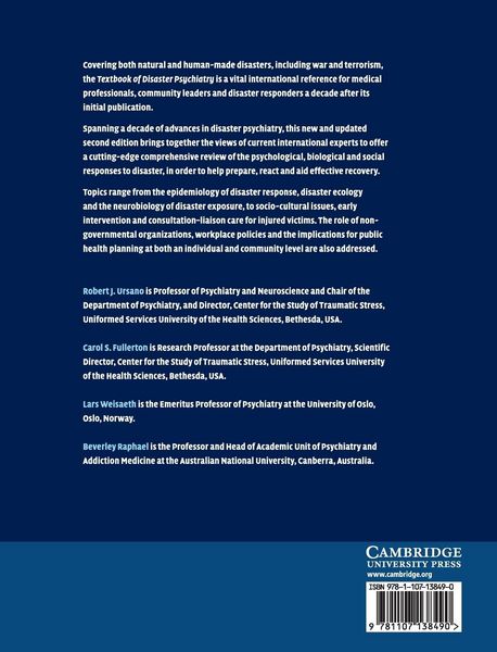 Produktbild: Textbook of Disaster Psychiatry