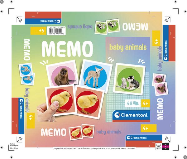 Produktbild: Kinderspiel Disney Tierbabies Memo Kompakt mit 48 Karten