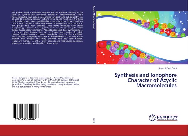 Produktbild: Synthesis and Ionophore Character of Acyclic Macromolecules