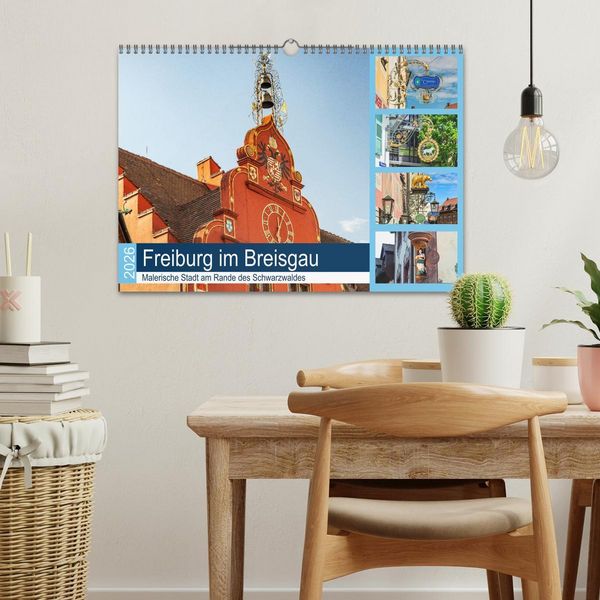 Produktbild: Freiburg im Breisgau. Malerische Stadt am Rande des Schwarzwaldes (Wandkalender 2026 DIN A3 quer), CALVENDO Monatskalender