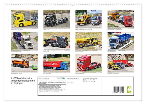 Produktbild: LKW Modelle beim Dampfmodellbautreffen in Bisingen (hochwertiger Premium Wandkalender 2026 DIN A2 quer), Kunstdruck in Hochglanz